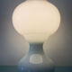 Lampe champignon Space Age en verre opalin blanc