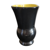 Vases en céramique jaune et noir style Vallauris, années 1950
