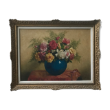Bouquet of flowers signed L.Noireaut