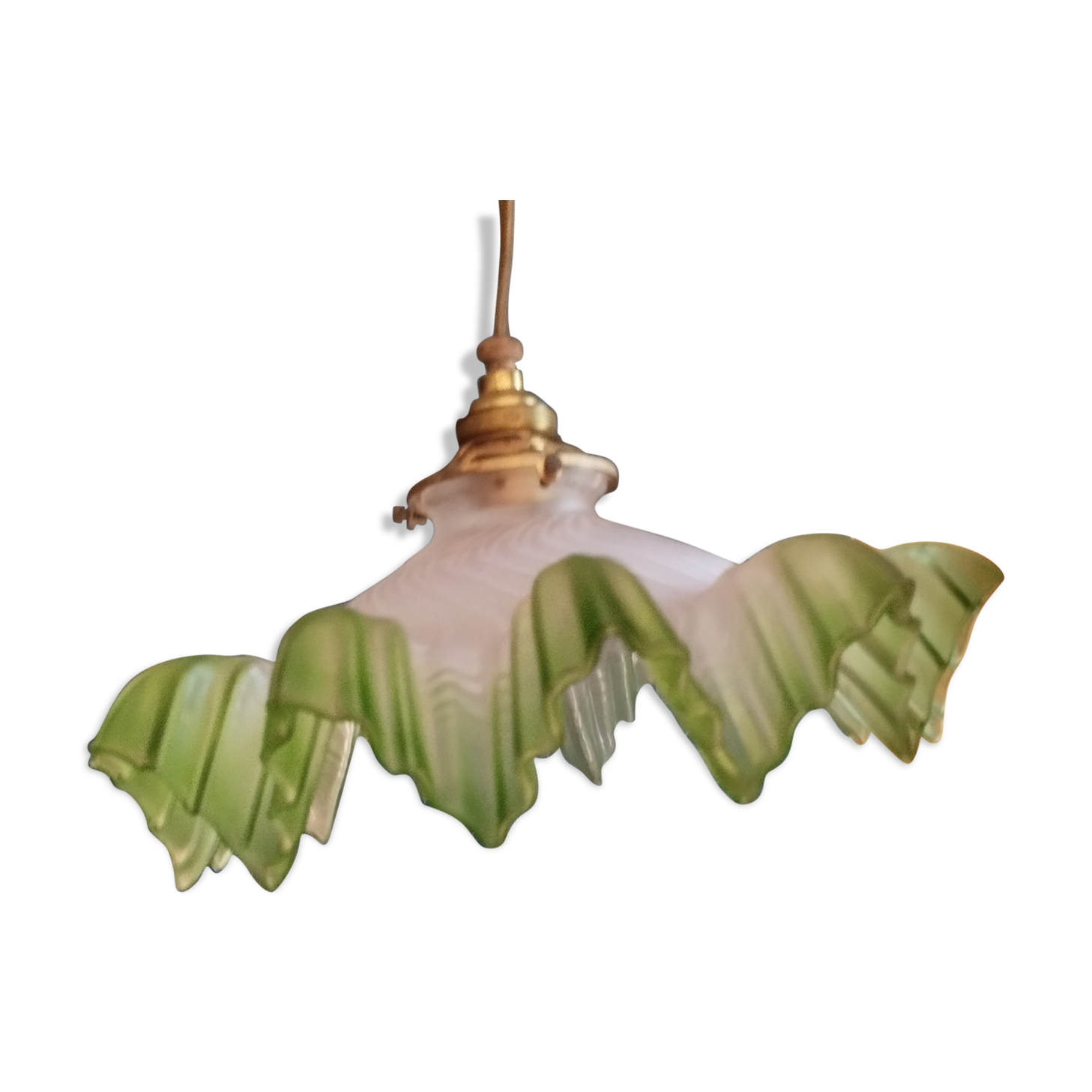 Green tulip chandelier