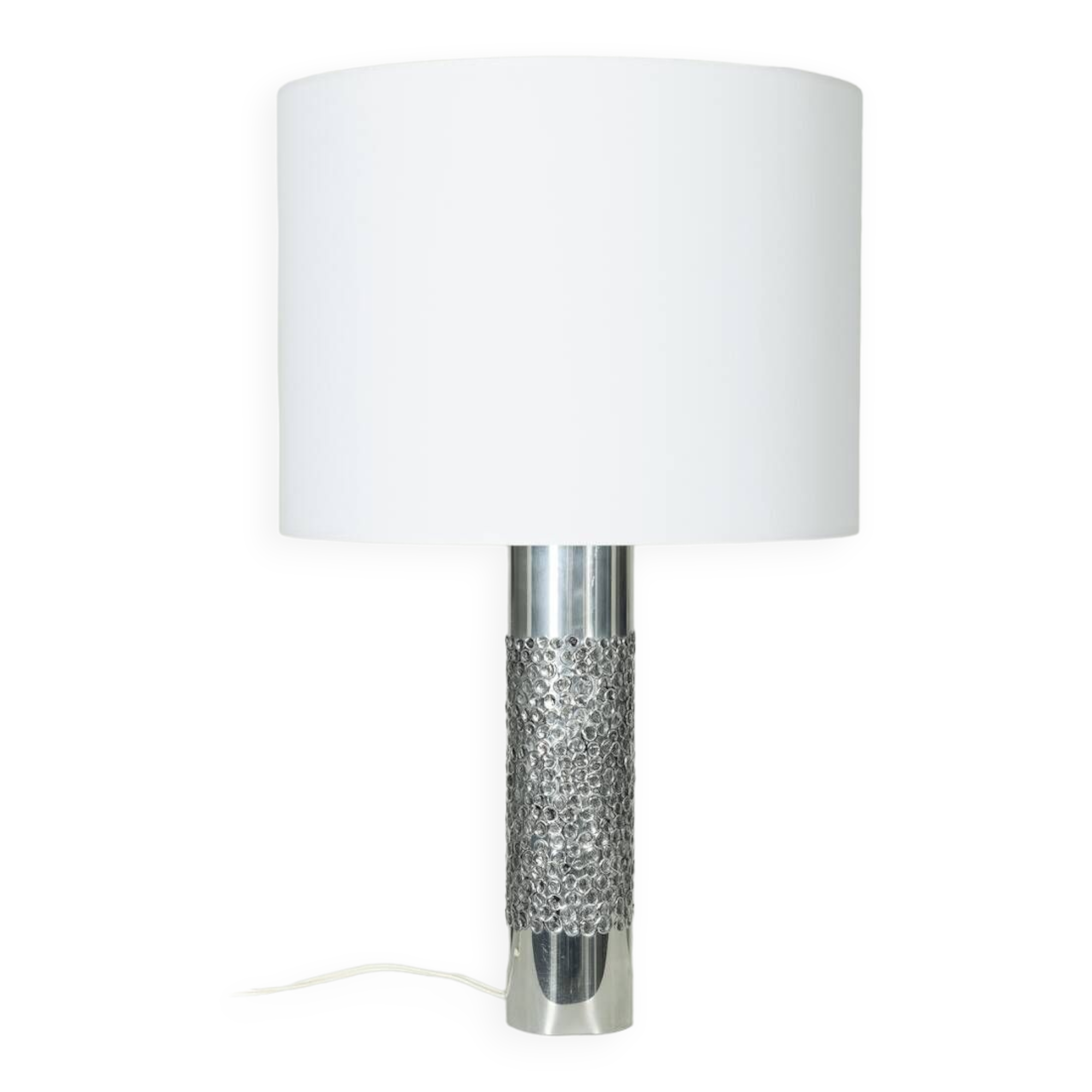Brutalist aluminum lamp, 1970s