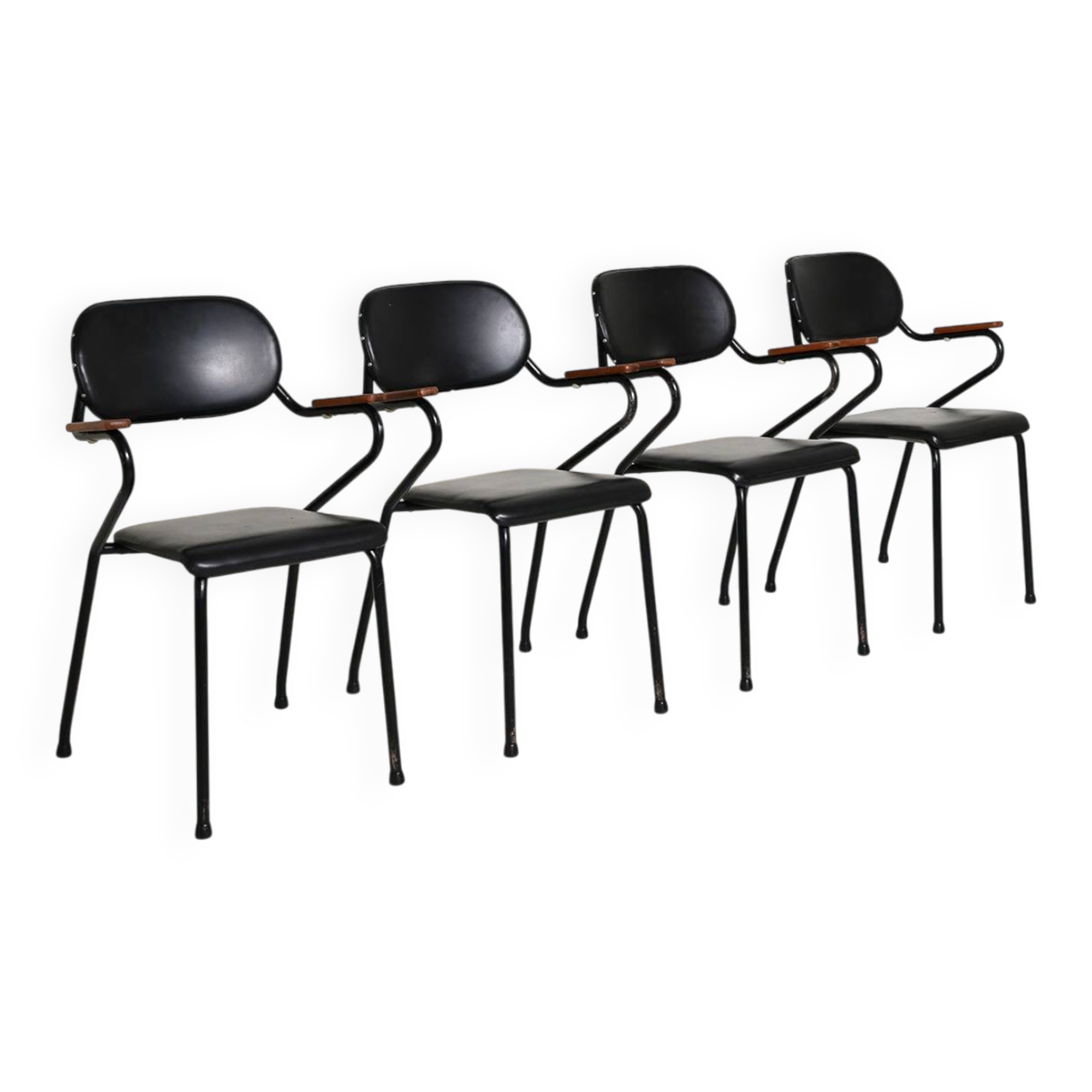 Ensemble de 4 chaises scandinaves, années 1950