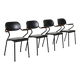 Ensemble de 4 chaises scandinaves, années 1950