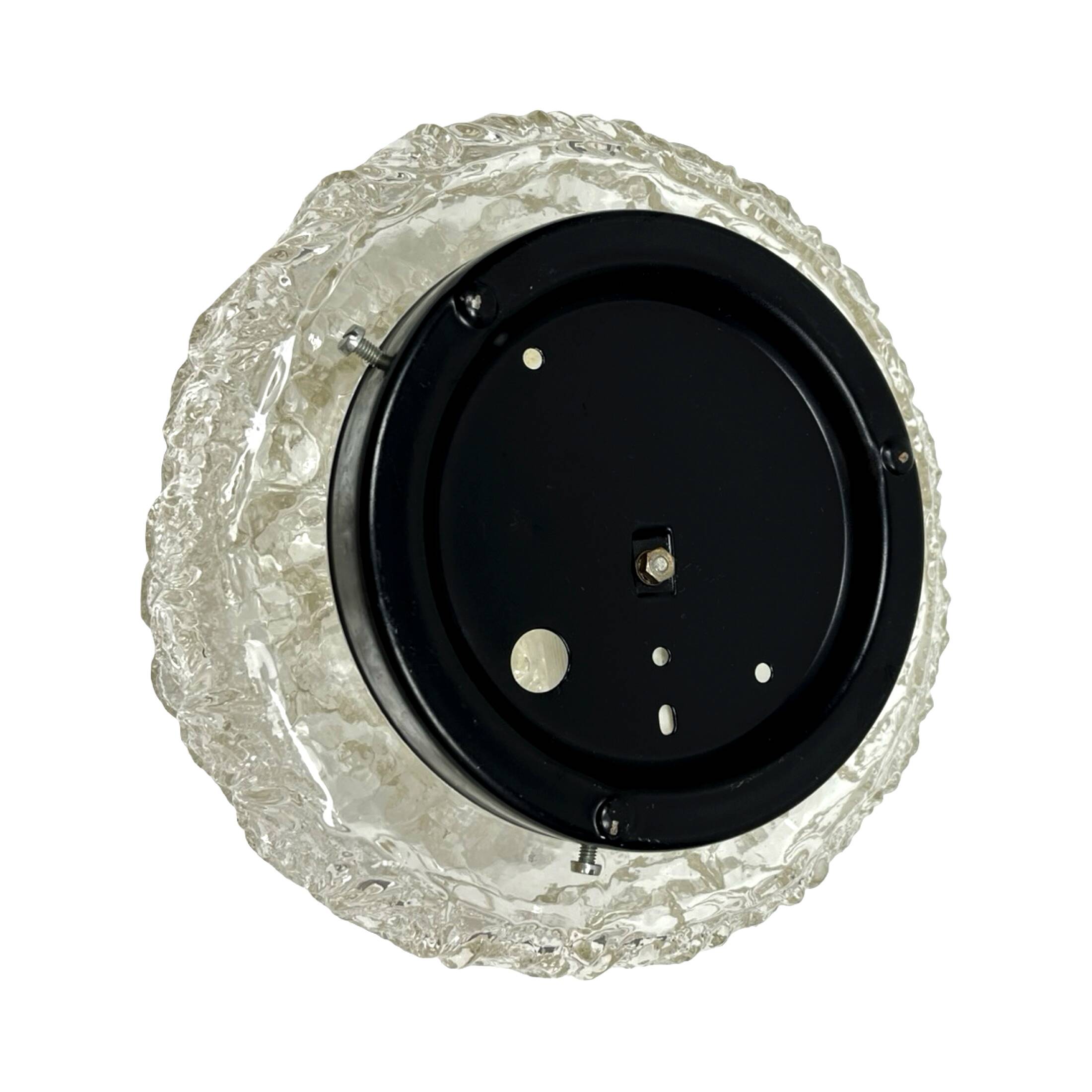 Crystal Ceiling Lamp, Wall Lamp RZB 32310 Floral Motif / Ice Glass, Germany