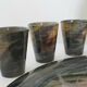 Ensemble 1950 plateau carafe & verres vintage ceramique monaco monacera 50s