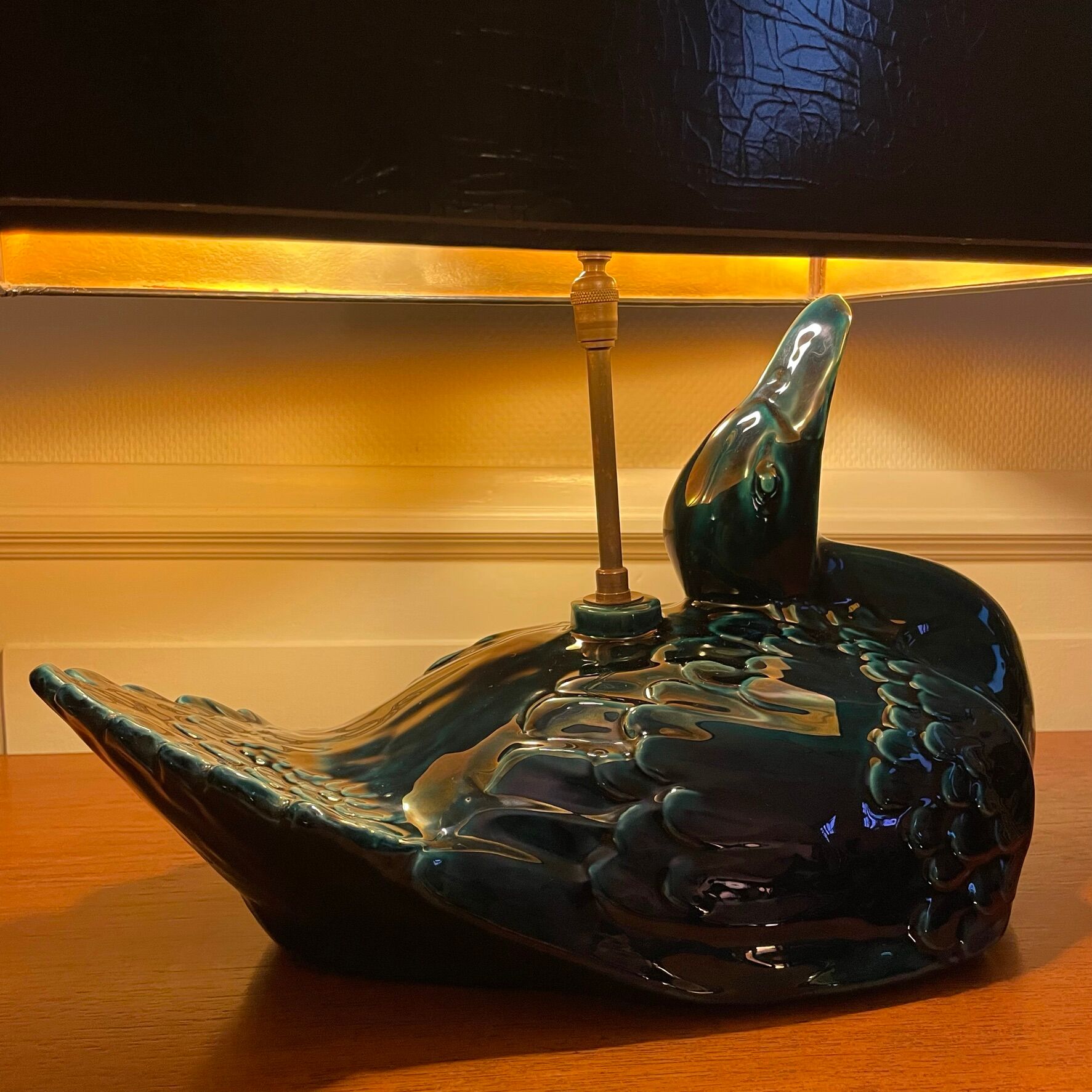 Art deco duck lamp