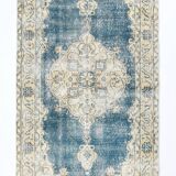 Tapis persan bleu et beige