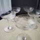 8 vintage champagne glasses Decorated with a ground frieze