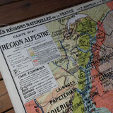 Old school map "Alpestre Region" No.4 Hatier