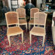 Set of four grey lacquered wooden chairs in the Louis XVI style, late 19th century.