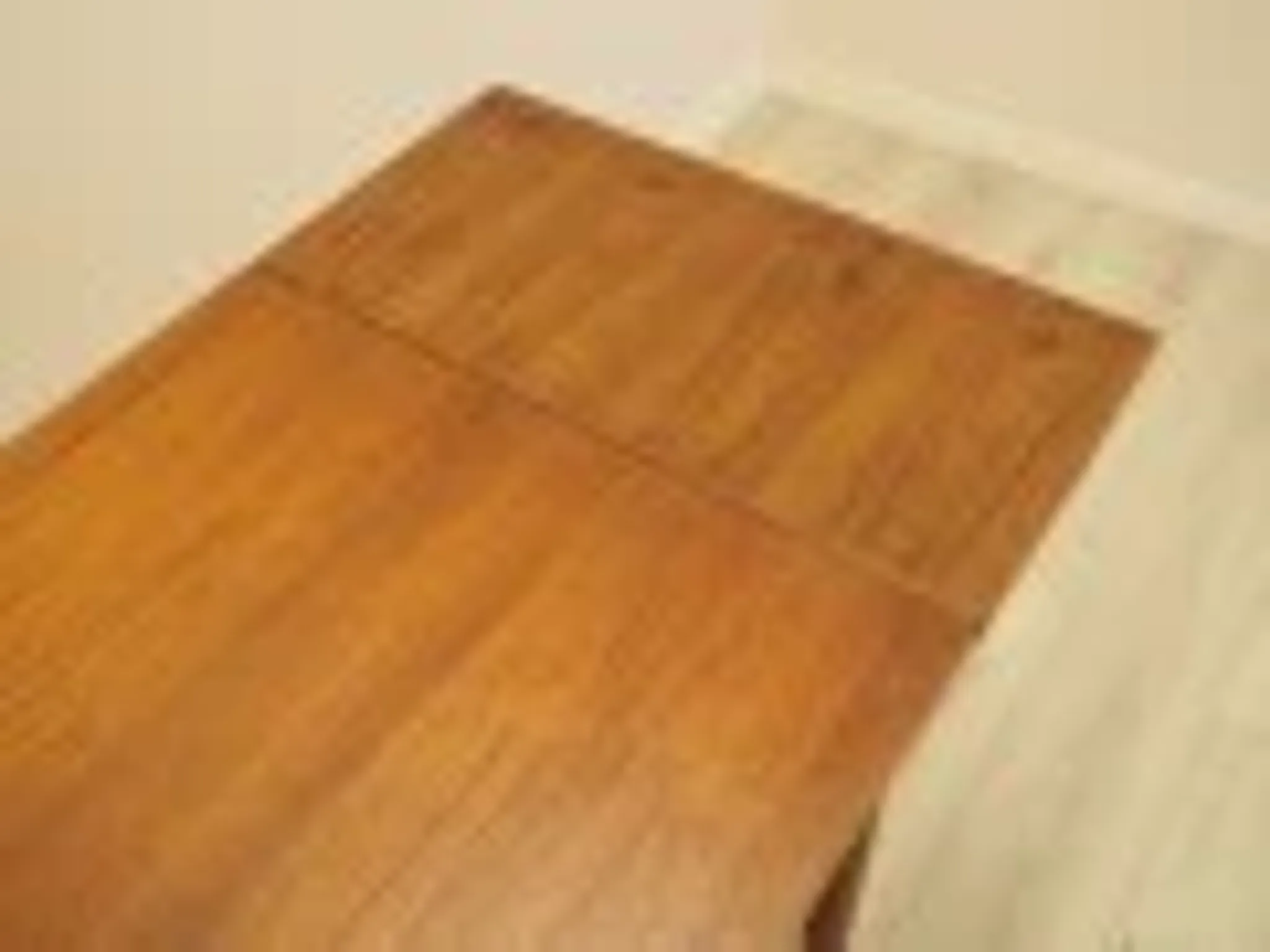 Danish teak extending dining table on solid wood legs, 1970s