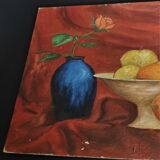 Oil painting on still life panel