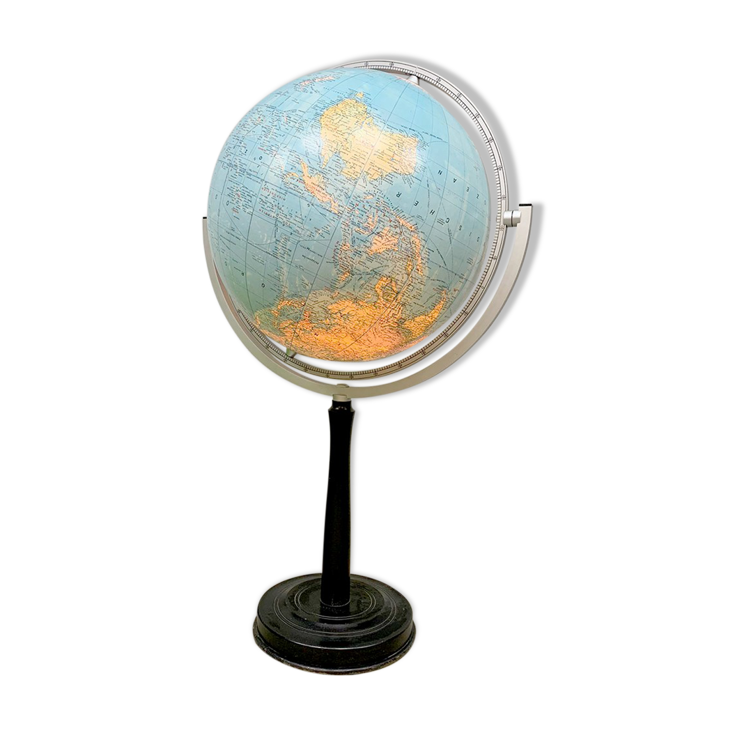 Vintage illuminated globe floor lamp jro