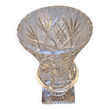 Crystal footed vase