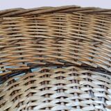 Wicker and vintage rattan basket