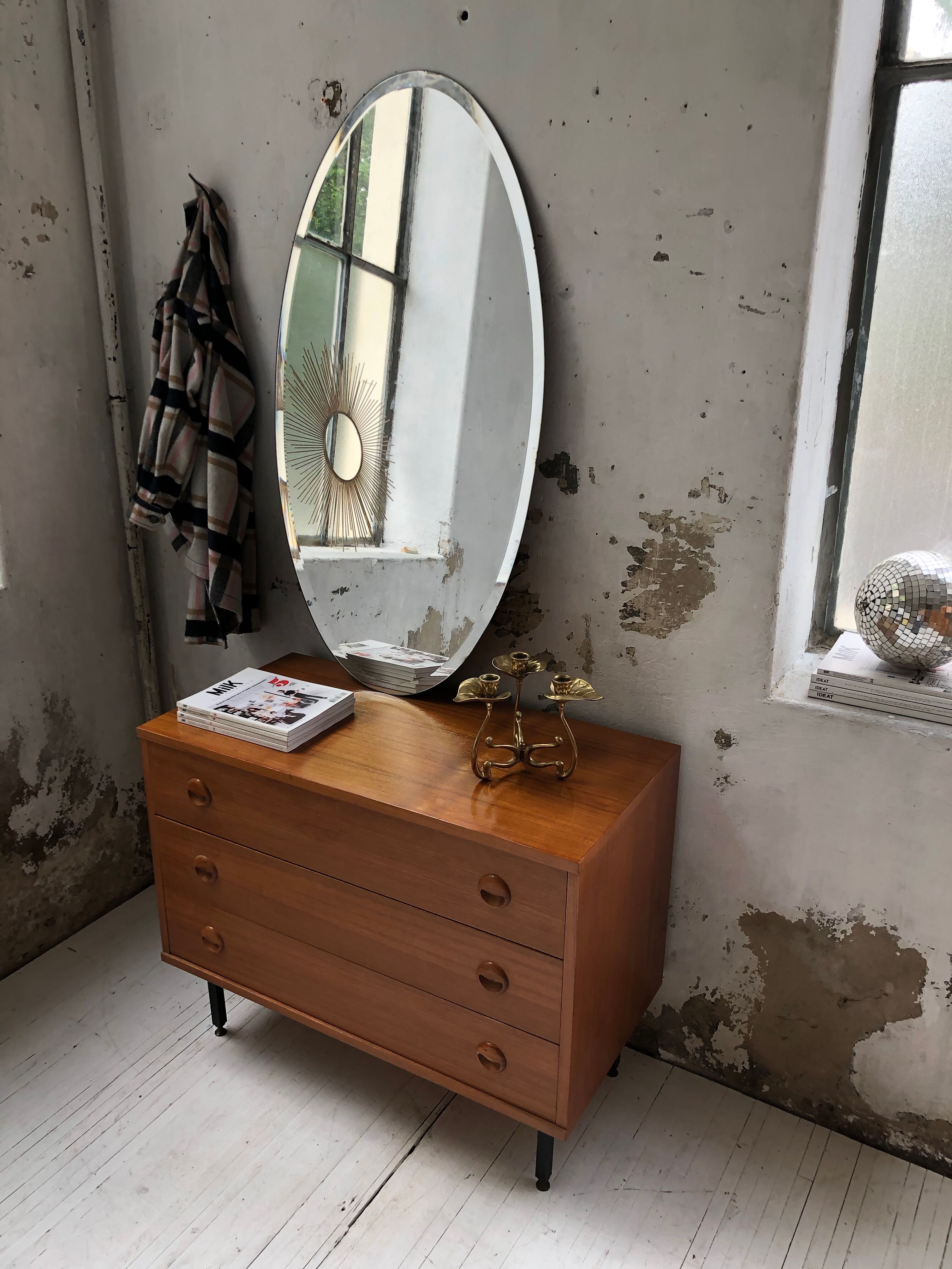 Large candlestick brass flowers