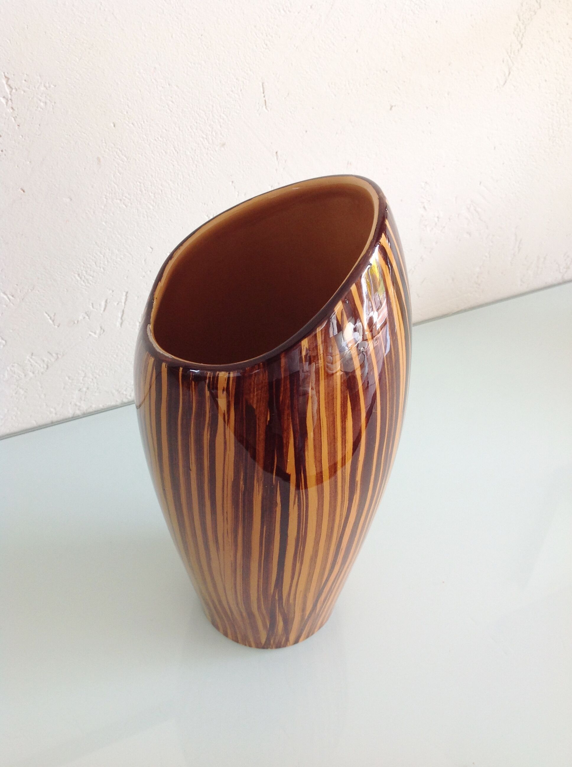 Asymmetrical vase décor Domino / vintage 60s-70s