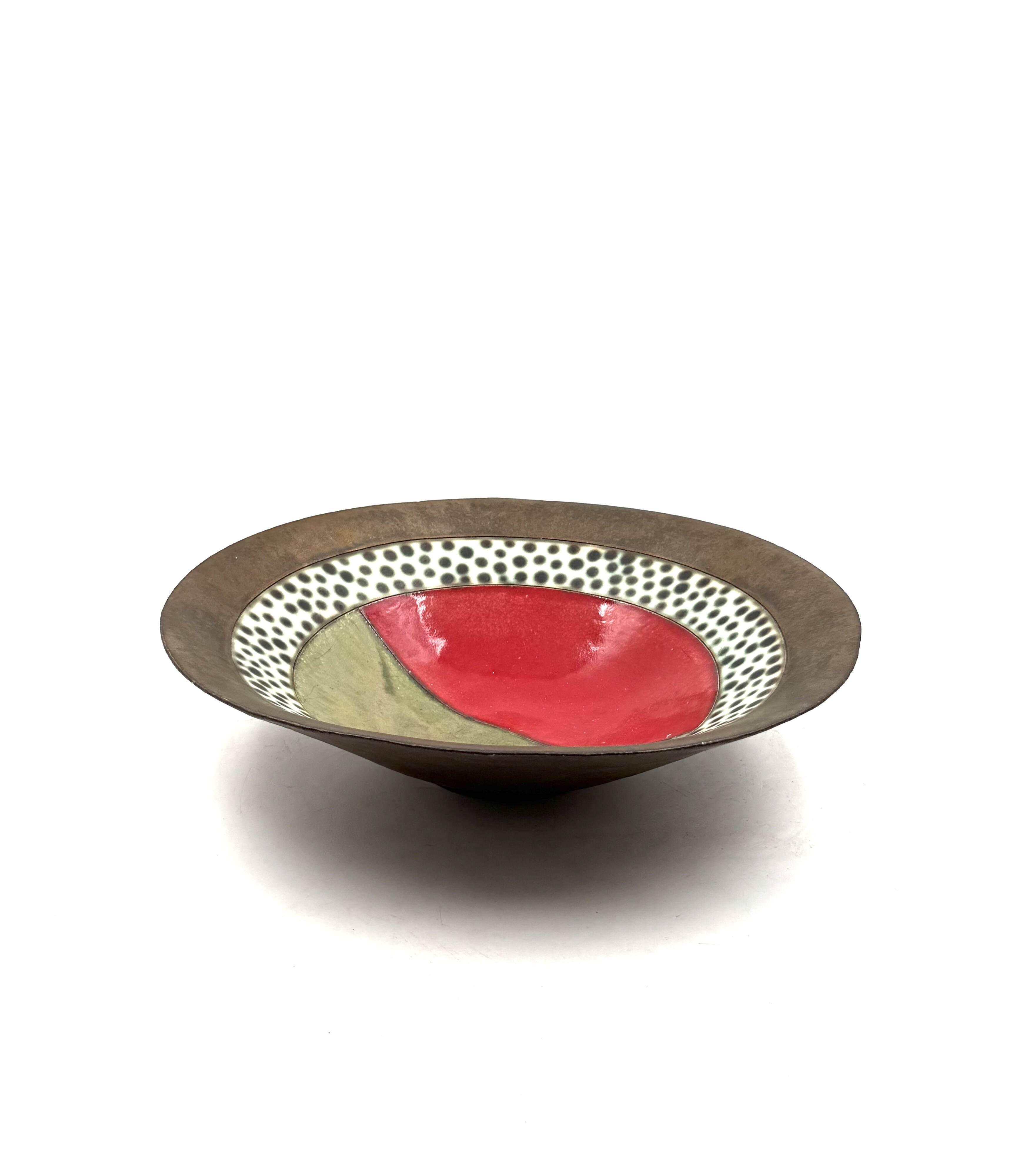 Mid-century modern ceramic bowl, France 1970s