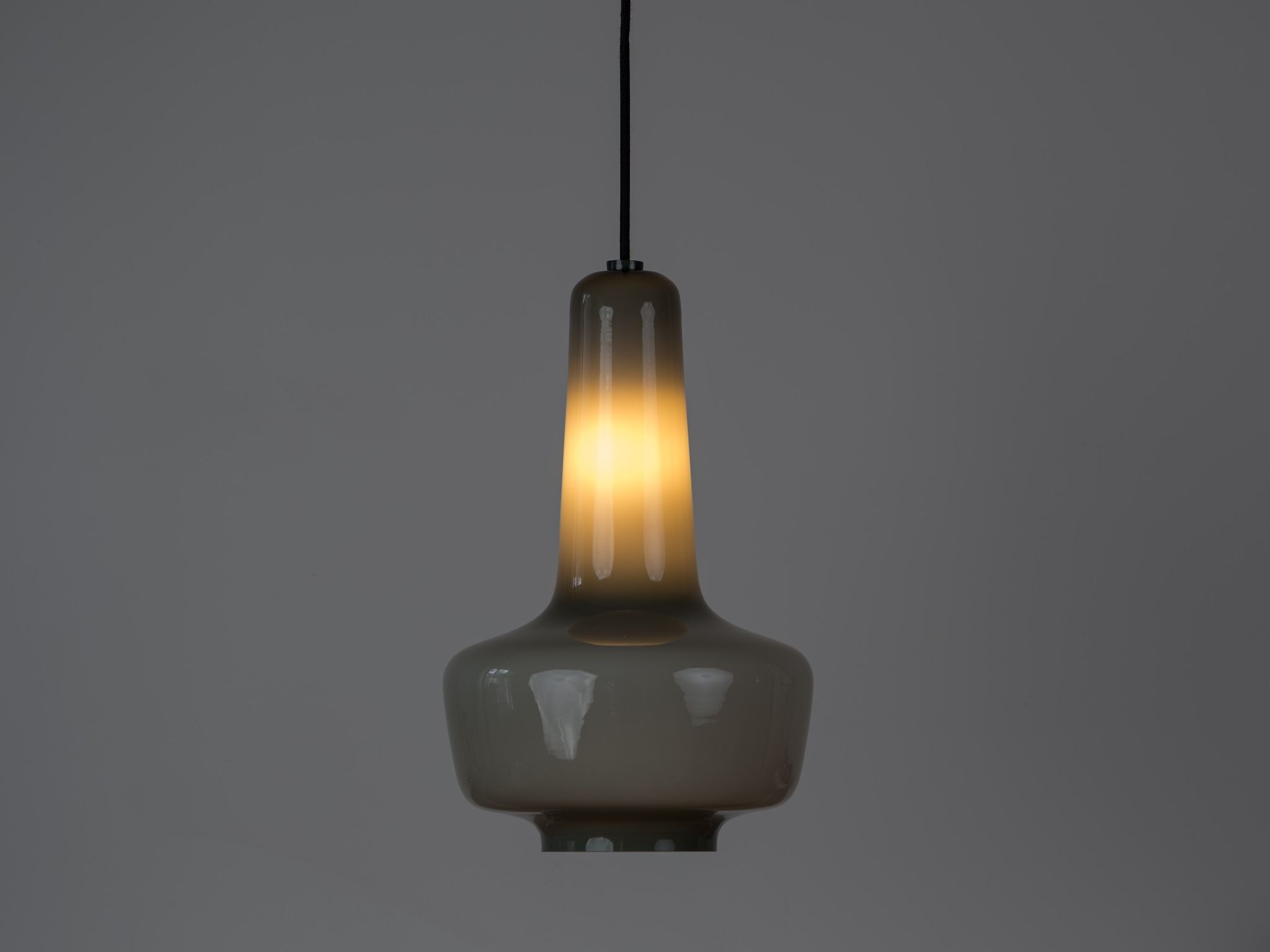 Danish vintage Kreta pendant lamp by Jacob E. Bang, Holmegaard, 1964