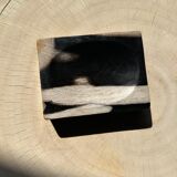 Symmetrical multicolored petrified wood soap dish