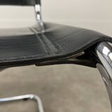 B33 chair black leather, 1980, Marcel Breuer