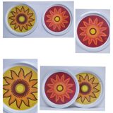 Two 70s pop design trays