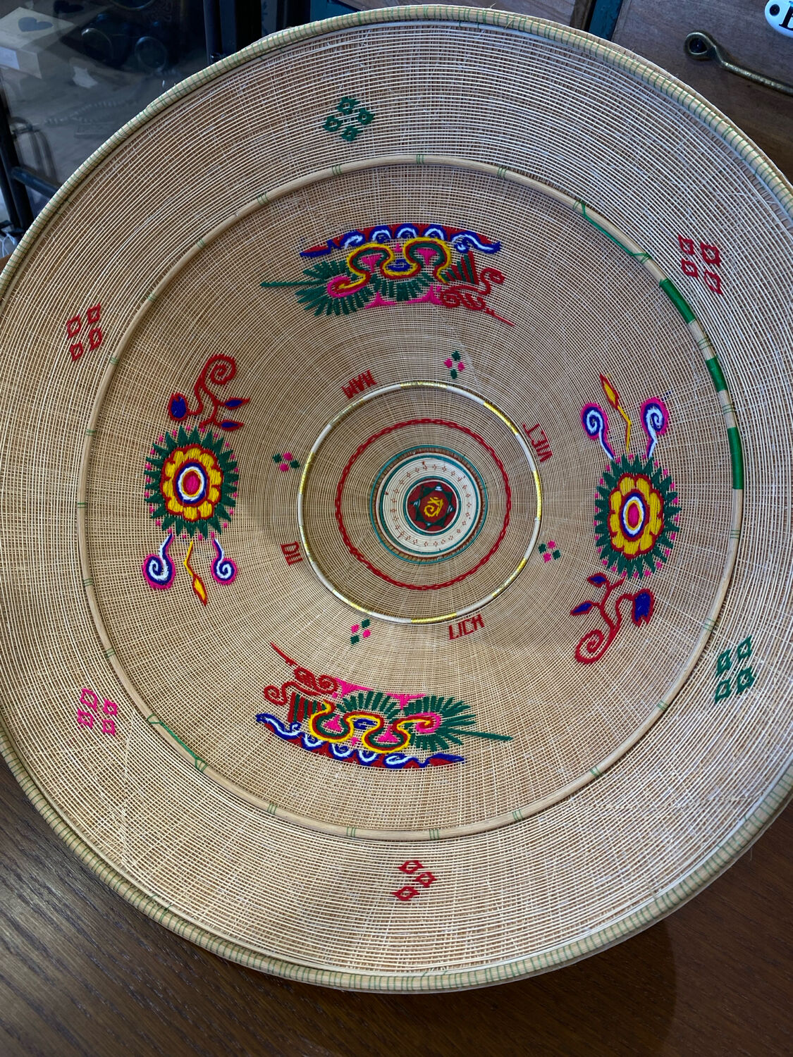 Old embroidered Vietnam hat