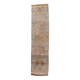Tapis de couloir vintage super doux marron et orange 3x11, 84x346 cm