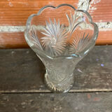 Vintage 1970s Moulded Glass Vase Made in Germany