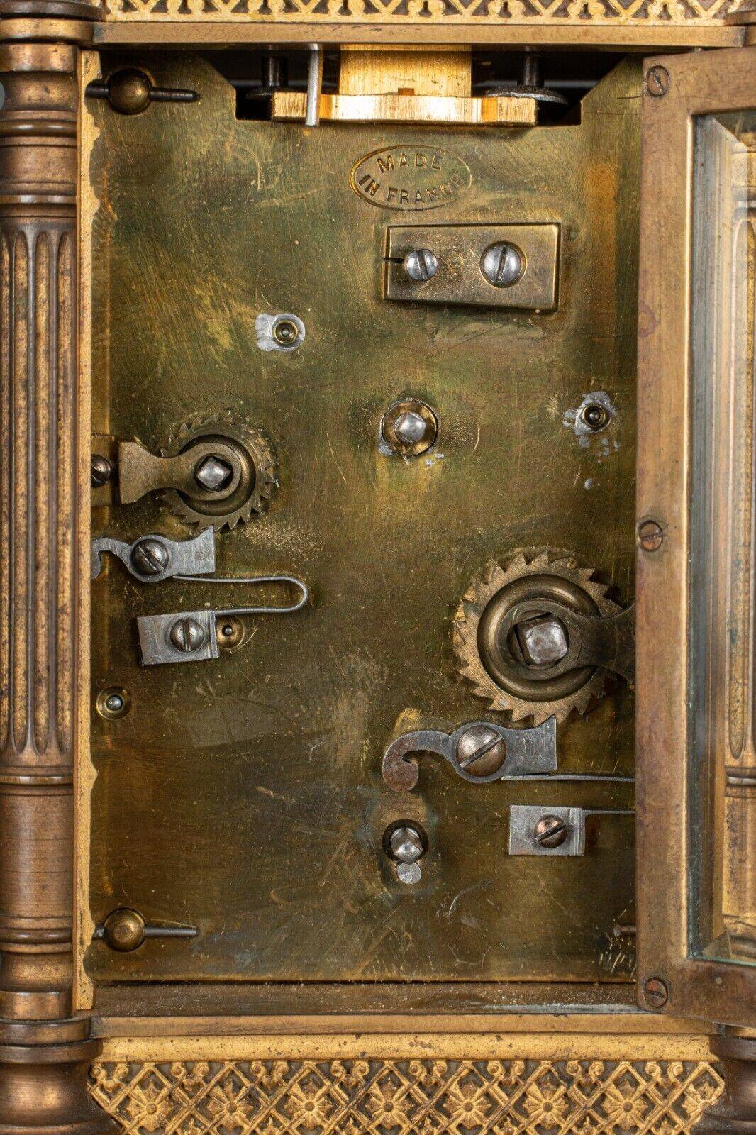 Clock Tiffany & Co New York officer's clock skeleton columns