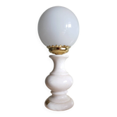 Globe lamp and alabaster base