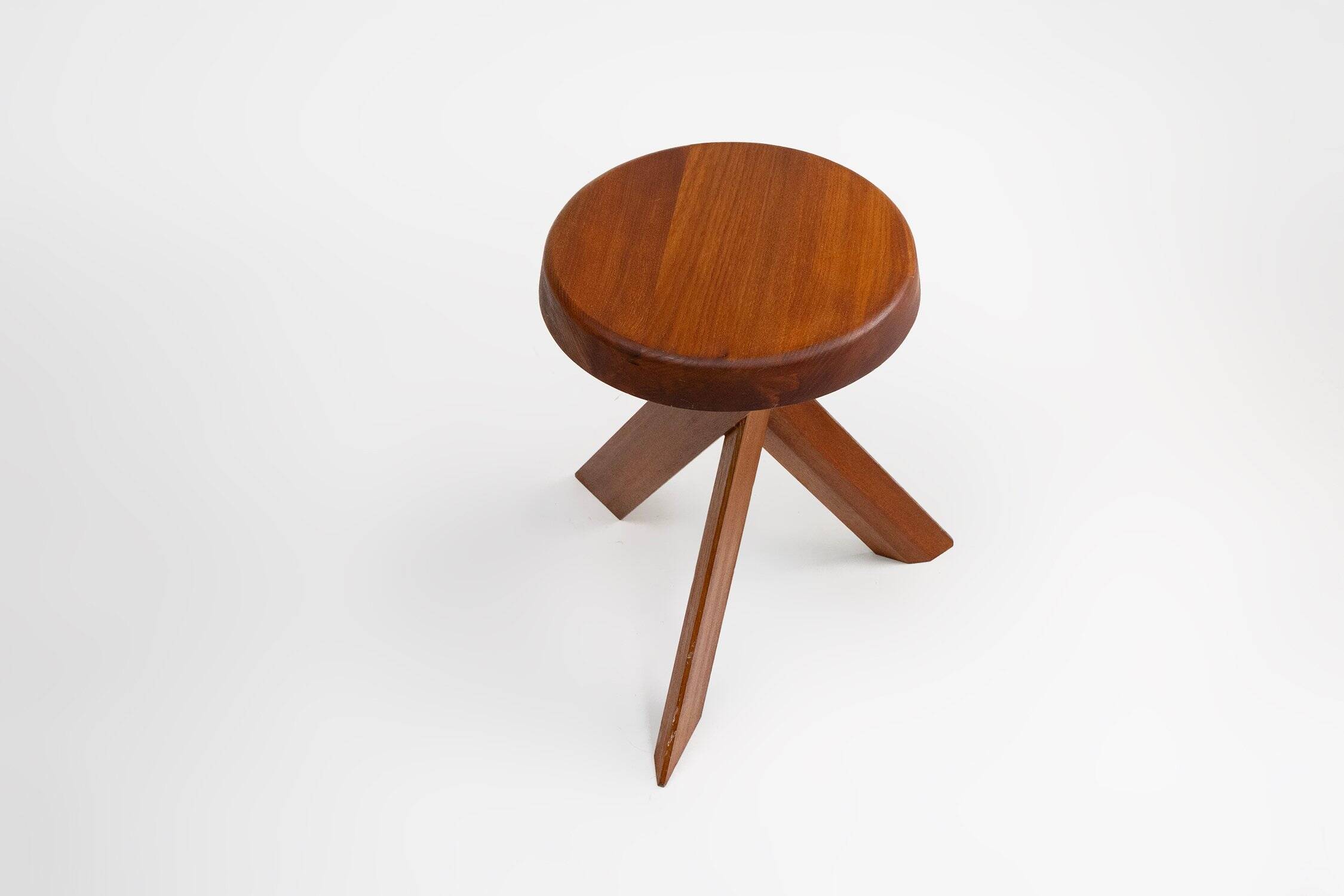 Model S31 Stool in Elm Wood by Pierre Chapo, 1974
