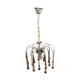 Lustre design year 70 drops of water Murano chrome
