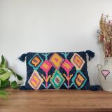 Coussin style berbere Azilal bleu nuit