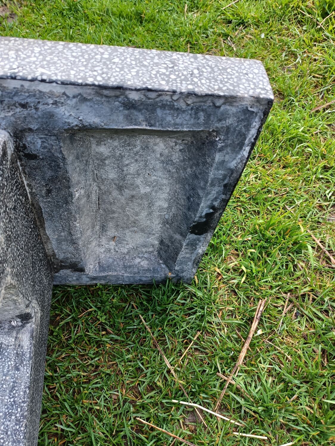 Old garden furniture in vintage stone