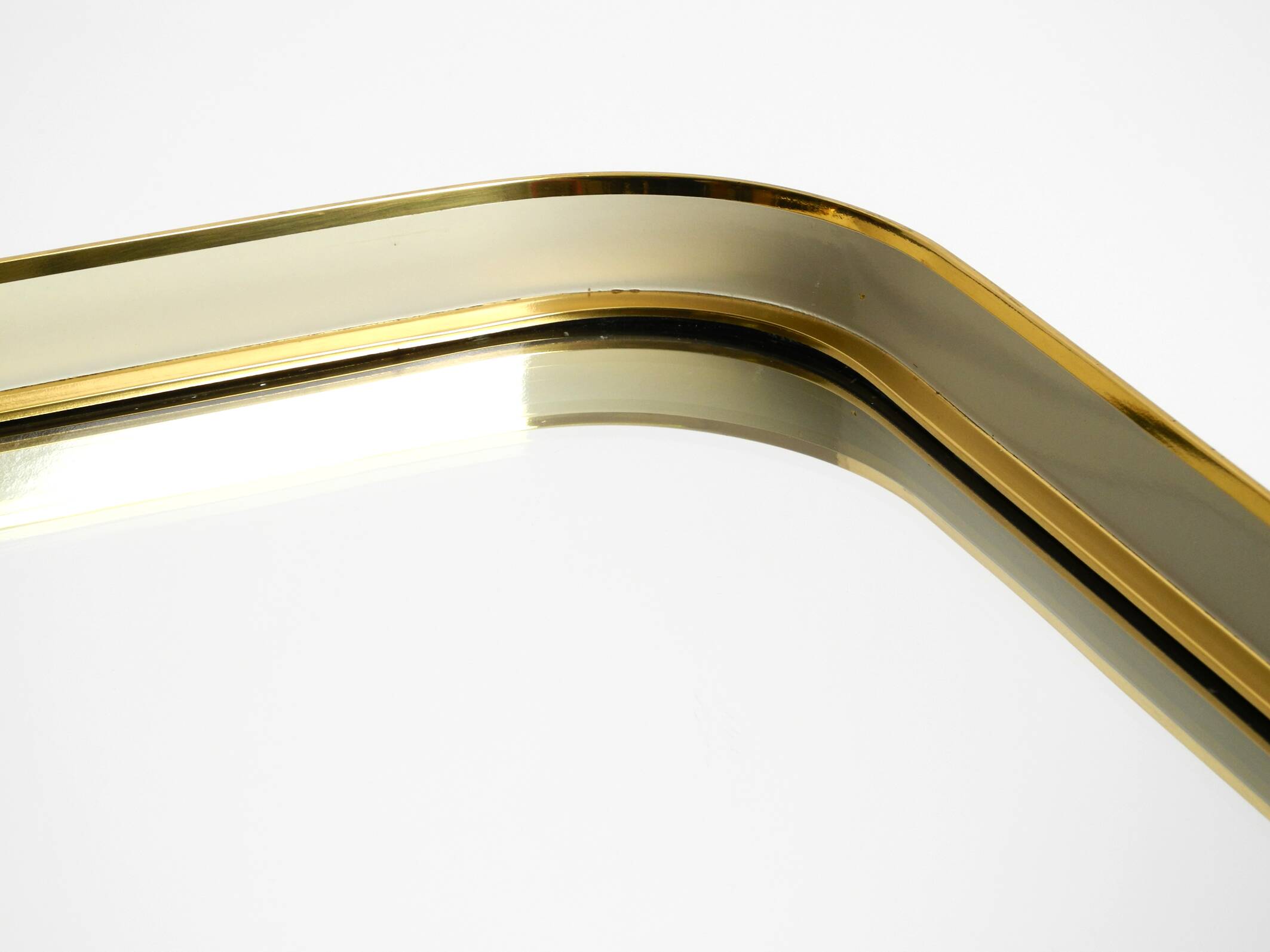 Beautiful original Mid Century Modern "Zier-Form" wall mirror with heavy br