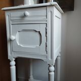Farrow & Ball white painted high bedside table