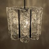Vintage Ice Murano Chandelier by AV Mazzega, Italy, 1970s