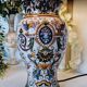 Table lamp in fine earthenware, 1950, in Renaissance style.