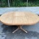 Authentic Scandinavian dining table BAUMANN stripped in teak 1960