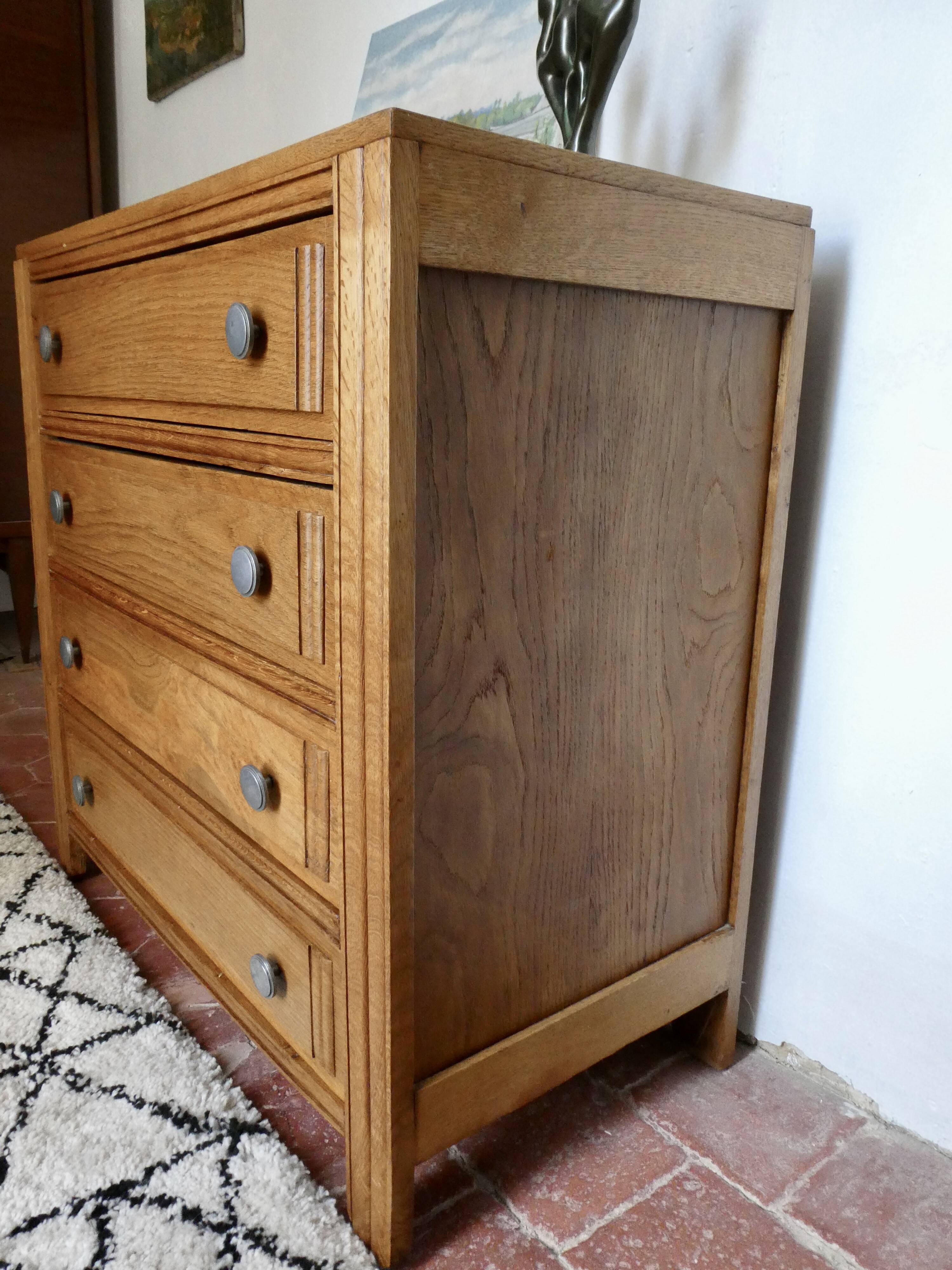 Art Deco dresser, 4 drawers, 30-40s