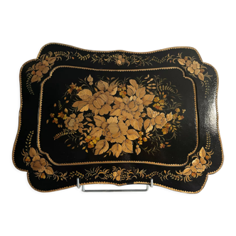 Plateau vintage marqueterie