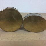 2 golden brass jewelry boxes