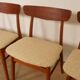 5 x dining chair | Farstrup | Model 210 | Restored | Cream/yellow
