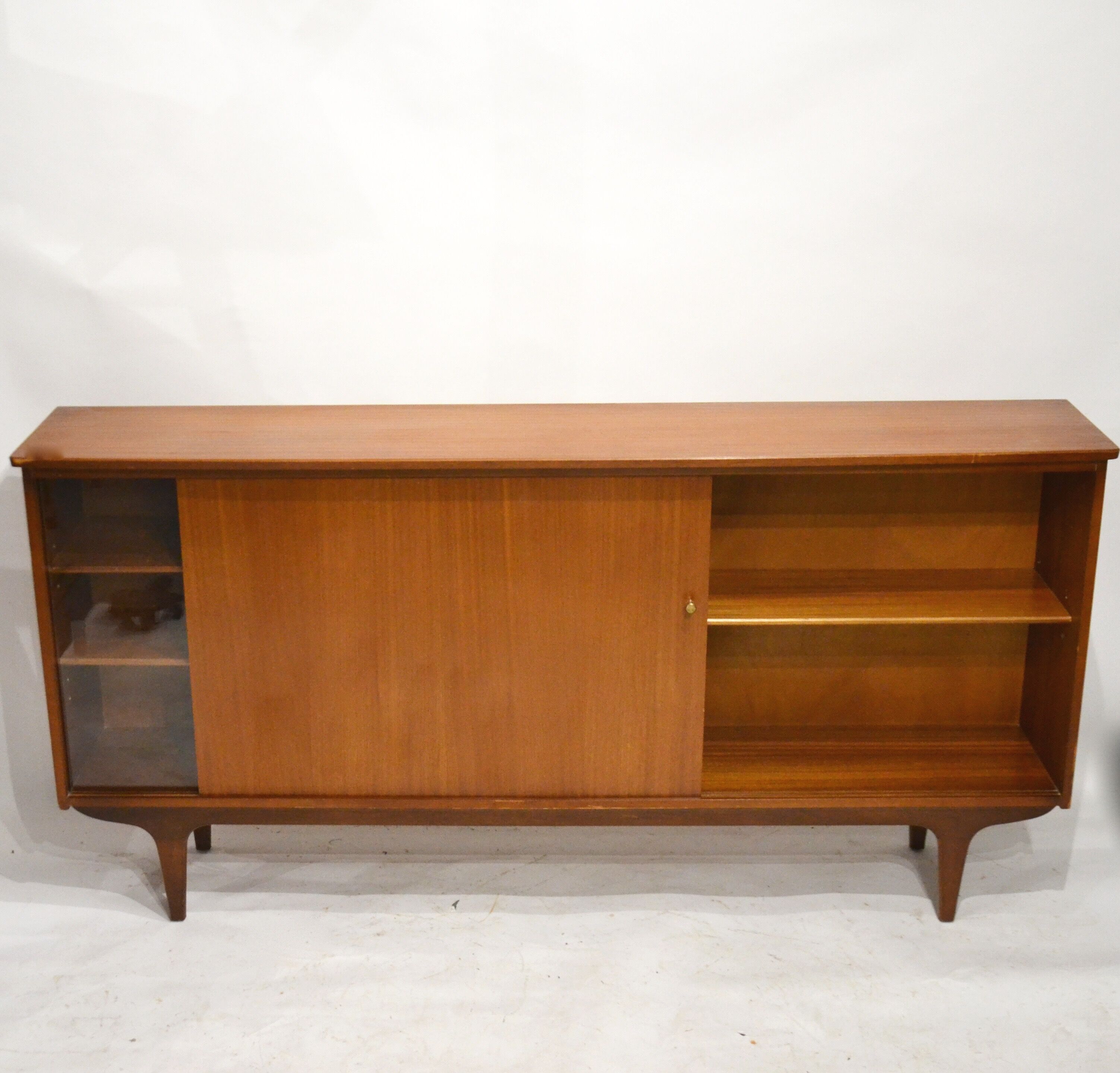 Teak and glass sideboard