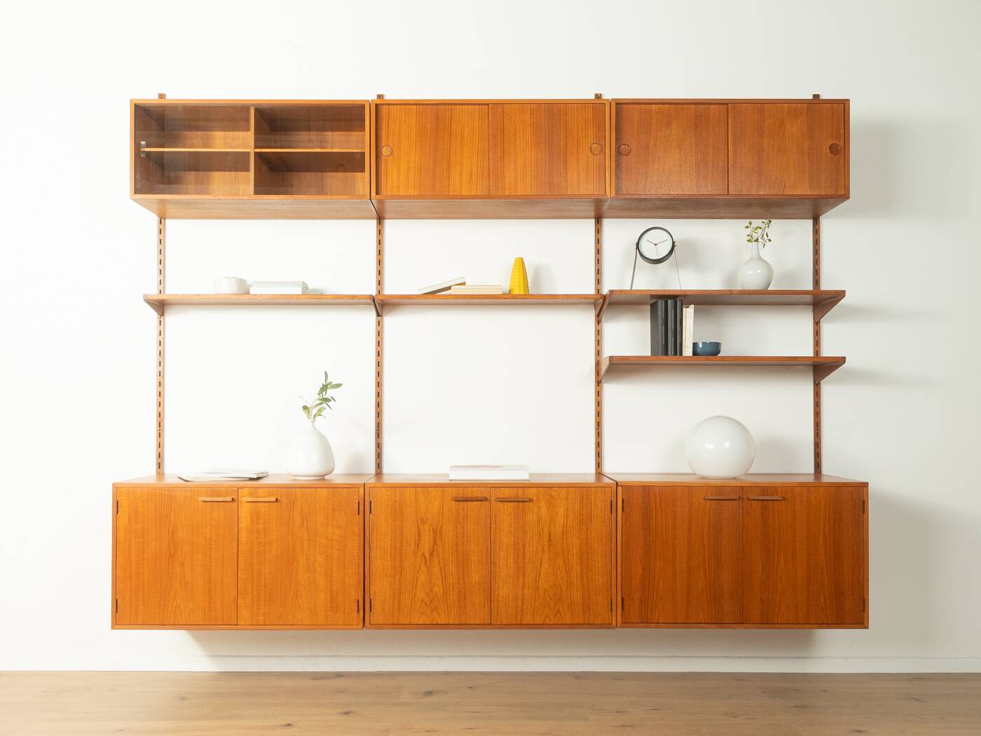 FM Møbler wall unit by Kai Kristiansen, 1960s, teak, restored