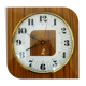 Jaz Electronic Lic Alto France clock in formica, bulging glass frame. Year 70
