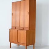 Scandinavian Teak Cabinet with Sliding Doors – Bodafors