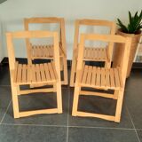 Vintage wood folding chairs
