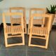 Chaises pliantes bois vintage